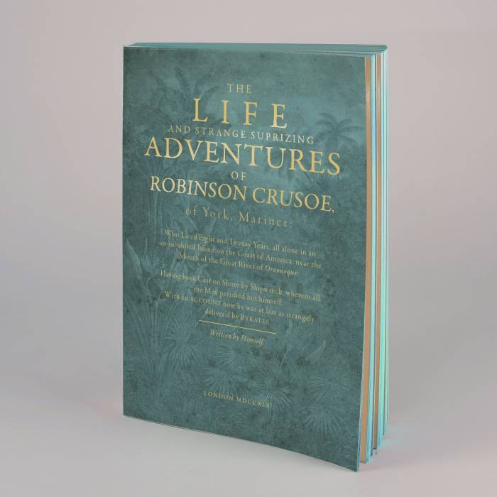 LIBRI MUTI Slow design "The life and adventures of Robinson Crusoe"