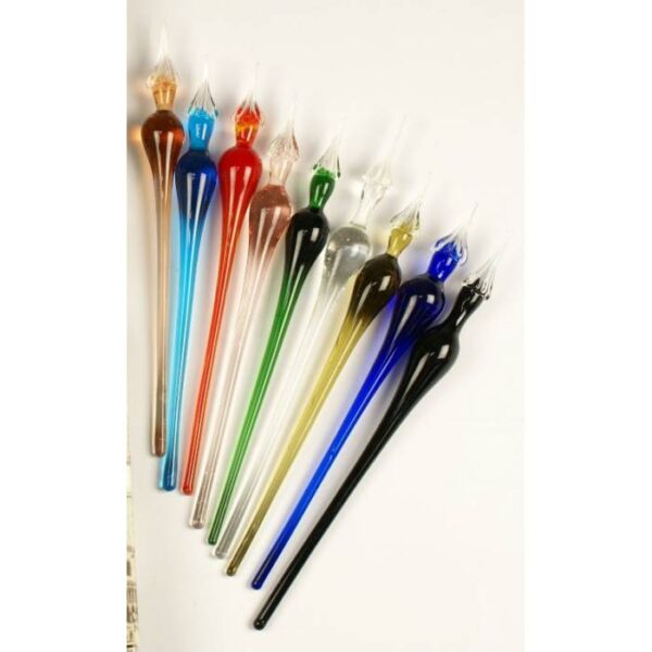 γυάλινη πένα & μελάνη 10ml σε διάφορα χρώματα