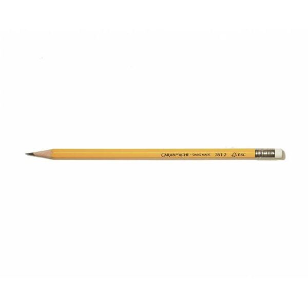 Μολύβι CARAN D'ACHE 351-2 κίτρινο με γόμα