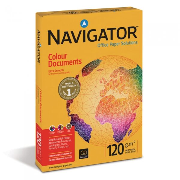 Χαρτί εκτύπωσης ΝAVIGATOR  120gr Colour documents 250φ.