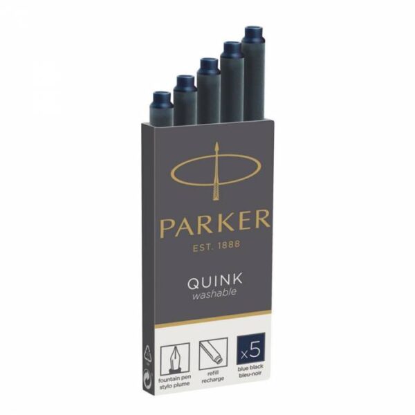 PARKER αμπούλες Quink blue black πακ/5τεμ.