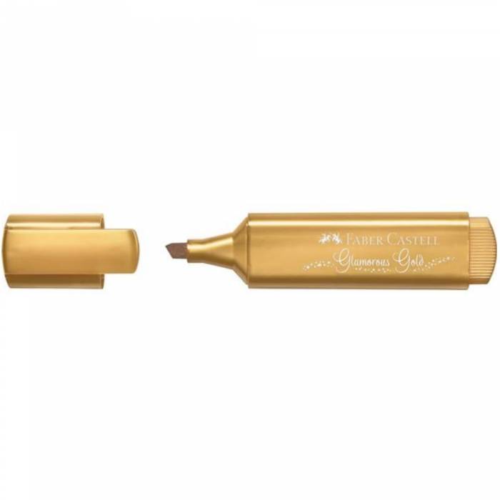 Μαρκαδόρος υπογράμμισης Faber Castell metallic glamorous gold