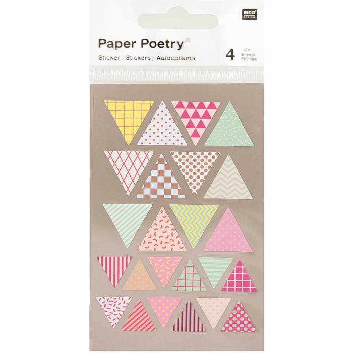Stickers RICO paper poetry τρίγωνα σημαιάκια pennants 4φ.